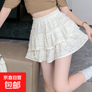 芭蕾風(fēng)半身裙女早春夏2025新款蛋糕裙蓬蓬裙高腰顯瘦公主短裙A字 杏色(有安全褲) 2XL 【建議130-140斤】