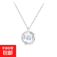 跳動的心羽你相伴輕奢大牌999足銀項鏈氣質(zhì)純銀鎖骨鏈送女生禮物 跳動的心羽你相伴項鏈-白鉆 甜蜜示愛玫瑰禮盒