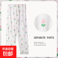 日系卡通睡褲女春夏秋季優(yōu)質(zhì)仿棉新品休閑寬松外穿長褲家居服 D.M-13玫瑰單件長褲 2XL