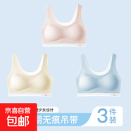 薄款冰絲舒適無(wú)痕提拉初高中生輕薄透氣四季皆宜款發(fā)育期少女內(nèi)衣 超值3件裝 粉色+膚色+藍(lán)色-K06 L 【適合80-100斤】