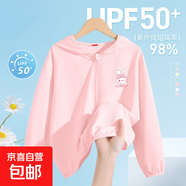 兒童防曬衣女童夏季薄款外套2025新款夏裝防紫外線冰絲女孩皮膚衣 兔美美K粉 140