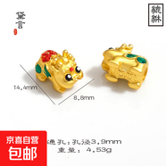 沙金diy串珠福袋大吉暴富貔貅招財貓元寶魚(yú)納福手鏈散珠配件飾品 彩色貔貅【1個(gè)裝】