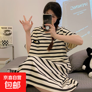 睡裙女夏季純棉短袖孕婦性感夏天2025年新款大碼甜美睡衣女款夏款 Z629 2XL