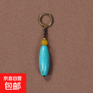 藏族耳環(huán)復古民族風耳墜個性耳釘康巴漢子藏式耳飾 綠長條單只