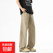 美式潮流牛仔褲四季可穿 卡其色 L