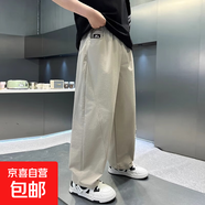 男童褲子夏季薄款休閑褲2025新款大童痞帥冰絲防蚊褲男孩夏天長(cháng)褲 SP-T199【淺灰色】 150