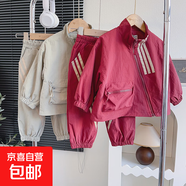【潮流女寶必備】女童春季2025新款韓版立領(lǐng)沖鋒外套休閑運(yùn)動(dòng)裝 棗紅 120 碼