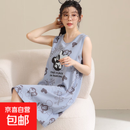 背心睡裙女夏季2025新款睡衣女款棉質(zhì)簡(jiǎn)約女士大碼無袖裙子夏天 MBF297 2XL