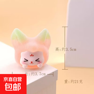夜光樹脂植絨狐貍K玩偶創(chuàng)意潮玩公仔小擺件盲盒公仔 1個(gè)裝狐貍KK-橙色