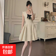 波點(diǎn)連衣裙女2025夏季新款法式復(fù)古設(shè)計(jì)感小個(gè)子赫本風(fēng)公主D0773 短款 XL 【120-130斤】