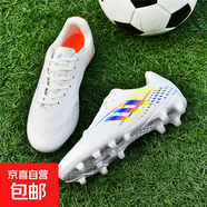 15周年紀念款足球鞋男款tf碎釘ag長(cháng)釘女兒童小李子訓練專(zhuān)用鞋 白七彩長(cháng)釘系帶款T1818買(mǎi)一送 26 0MM42碼內長(cháng)CM