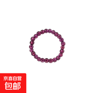 水晶碧璽和田玉戒指復古女生民族風(fēng)碧璽石榴石裝飾扳指禮物 紫牙烏石榴石彈力線(xiàn)戒指
