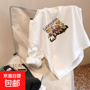 秋裝2025新款春秋款大童純棉長袖T恤男童女童寶寶打底衫兒童上衣 H2241白色 100