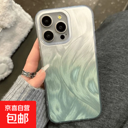 暈染漸變適用iphone16手機殼蘋(píng)果華為vivo小米OPPO榮耀高級防摔套 羽紗[滿(mǎn)屏]-透明-LIYIK4000綠色漸變 IQOONEO9