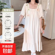 網(wǎng)紅純欲棉質(zhì)睡裙女夏季2025新款帶胸墊女生連衣裙子可外穿家居服 CXM91653 L
