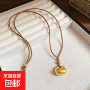 真金電鍍新中式鋯石貔貅項鏈輕奢高級感鎖骨鏈小眾時(shí)尚氣質(zhì)飾品女 50#項鏈-金色