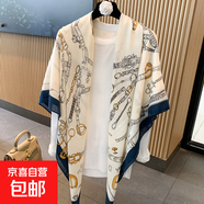 小格子亞麻圍巾女夏季2024新款防曬大方巾薄款絲巾空調(diào)房外搭披肩 mzf-088 130*130cm