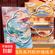 國風(fēng)系列筆記本本子簡(jiǎn)約初高中大學(xué)生考研軟面抄軟抄本車(chē)線(xiàn)本記事本加厚縫線(xiàn)本 加厚款-A5【吉祥國風(fēng)】60頁(yè)/本-4本隨機