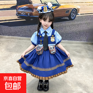 洛麗塔公主裙兒童裙子夏裝女童連衣裙洋氣女孩朱迪兔子警官cos服 腰帶包包（單拍不發(fā)） 100 cm