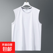 冰感運動(dòng)背心男2025新款籃球服冰絲透氣速干上衣健身無(wú)袖國潮t恤 純白【光版蝴網(wǎng)背心】 5XL 建議180-200斤