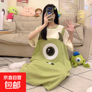 睡裙女夏季可愛仿棉短袖中長款連衣裙子夏天2025年新款睡衣家居服 Q61603 XL 女