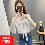 2025新款夏季薄款雪紡鏤空上衣蕾絲外搭小披肩配裙子冰絲防曬衣女 白色 S （體重95左右）