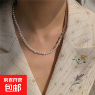 珍珠復(fù)古項(xiàng)鏈女ins冷淡風(fēng)脖頸鏈輕奢小眾設(shè)計(jì)2022年新款潮鎖骨鏈 6mm珍珠項(xiàng)鏈