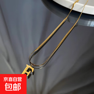 鈦鋼26字母不掉色項鏈女韓版氣質(zhì)簡(jiǎn)約創(chuàng  )意ins小眾網(wǎng)紅鎖骨鏈 F 字母項鏈