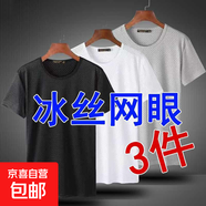 網(wǎng)眼短袖T恤男夏季薄款鏤空透氣運(yùn)動(dòng)速干半袖體恤大碼打底衫MB 3件網(wǎng)眼【黑色+白色+淺灰】短袖 XL 【建議115-130斤】