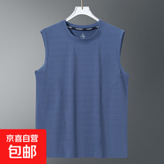 冰感運動(dòng)背心男2025新款籃球服冰絲透氣速干上衣健身無(wú)袖國潮t恤 純藍【光版蝴網(wǎng)背心】 5XL 建議180-200斤