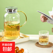 輕奢耐熱玻璃杯涼水壺套裝L冷水壺家用一壺四杯樹皮組合 樹皮杯 透明1支裝