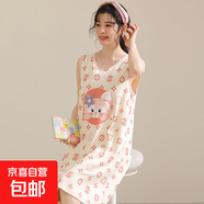 背心睡裙女夏季2025新款睡衣女款棉質(zhì)簡(jiǎn)約女士大碼無(wú)袖裙子夏天 MBF296 L