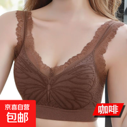 無鋼圈蕾絲美背抹胸內(nèi)衣小胸聚攏裹胸內(nèi)衣女學生韓版抹胸背心式 1件裝：咖啡 L 【105-125斤】