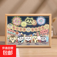 chiikawa周邊吉伊卡哇桌面擺臺擺件相框照片送朋友閨蜜生日禮物潮 chiikawa圖1 A4