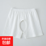 嬰兒短褲夏季薄款男女寶寶開(kāi)襠褲新生兒打底褲居家褲子莫代爾短褲 白色 73