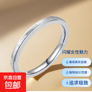 鈦鋼不掉色滿天星磨砂戒指女輕奢高級(jí)感網(wǎng)紅情侶對(duì)戒時(shí)尚百搭飾品 銀色磨砂戒指2mm 美號(hào)9號(hào)