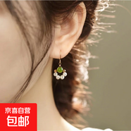 復古小貓爪耳環(huán)女古風(fēng)漢服長(cháng)款流蘇耳釘中國風(fēng)仙氣質(zhì)耳飾品2024 大小珍珠耳釘鋼針