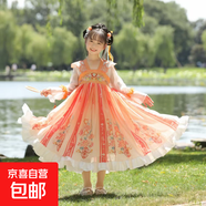 2025春秋款長袖新款中國風唐裝夏季古裝裙子兒童古風 【春暖花開】長袖款 100