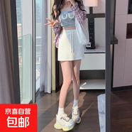 灰色運動(dòng)短裙女夏季2025新款百搭休閑高腰顯瘦a字辣妹半身包臀裙 白色-原版品質(zhì) S 【75-90斤】