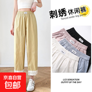 氣球燈籠休閑褲女九分褲女裝2025新款小個(gè)子哈倫褲 黃色 XL