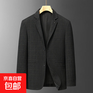 商務(wù)休閑男士西服春秋季高級感時(shí)尚潮流單西外套免燙中年正裝上衣 咖色 JDA25/MD6508 2XL 【150-165斤】