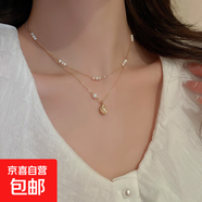 韓國氣質(zhì)愛(ài)心蝴蝶珍珠流蘇項鏈小眾時(shí)尚高級感鎖骨鏈百搭項飾批發(fā) 33#項鏈-金色豆豆（2件套）