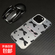 適用蘋果手機殼斑點豹紋iphone11/12/13promax/15/16plus電鍍創(chuàng)意全包網(wǎng)紅潮牌彩銀殼防摔 白色蝴蝶結(jié) 蘋果16pro