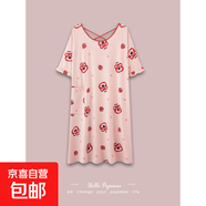 睡裙女夏季莫代爾短袖2025年新款冰絲大碼少女士夏天中長款連衣裙 FDM3311 XL