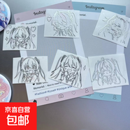 初音未來(lái)金屬3D貼紙筆記本貼紙動(dòng)漫周邊個(gè)性裝飾DIY貼紙防水高級手機耳機筆記本裝飾 初音金屬貼【隨機四個(gè)裝】