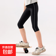 女童鯊魚褲夏季薄款打底褲外穿5分褲 1799黑色【七分褲】 130 130cm