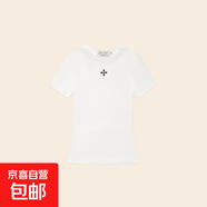 純棉正肩短袖t恤女2025新款修身顯瘦美式辣妹上衣夏GXXX11-50134 白色【高質(zhì)量】 L