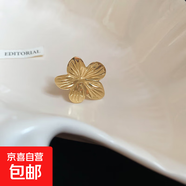 歐美夸張海星太陽(yáng)花朵耳夾復古小眾百搭耳環(huán)輕奢高級感氣質(zhì)耳飾女 耳夾-金色-花朵