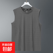 冰感運動(dòng)背心男2025新款籃球服冰絲透氣速干上衣健身無(wú)袖國潮t恤 純灰【光版蝴網(wǎng)背心】 5XL 建議180-200斤