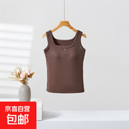 夏米姿純色圓領(lǐng)背心吊帶女2025新款春季大碼胖mm辣妹風(fēng)純欲內搭打 煙灰色 均碼